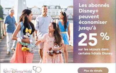 Abonnés de Disney+ : Séjournez dans la magie et économisez jusqu’à 25 % sur les chambres dans certains hôtels Disney