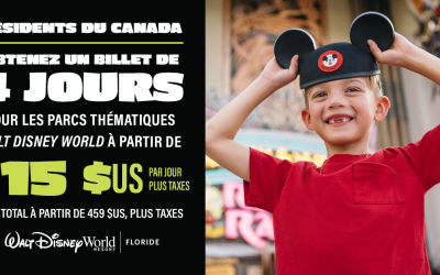 Résidents du Canada : Billet pour un parc d’attractions de 4 jours ou plus à partir de 115 $US par jour, plus taxes